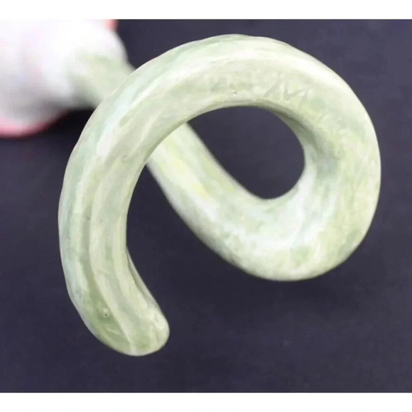 Vtg Pink White Lily Flower Art Studio Pottery Vase Figure Room Decor Stamped MW - Picture 4 of 4